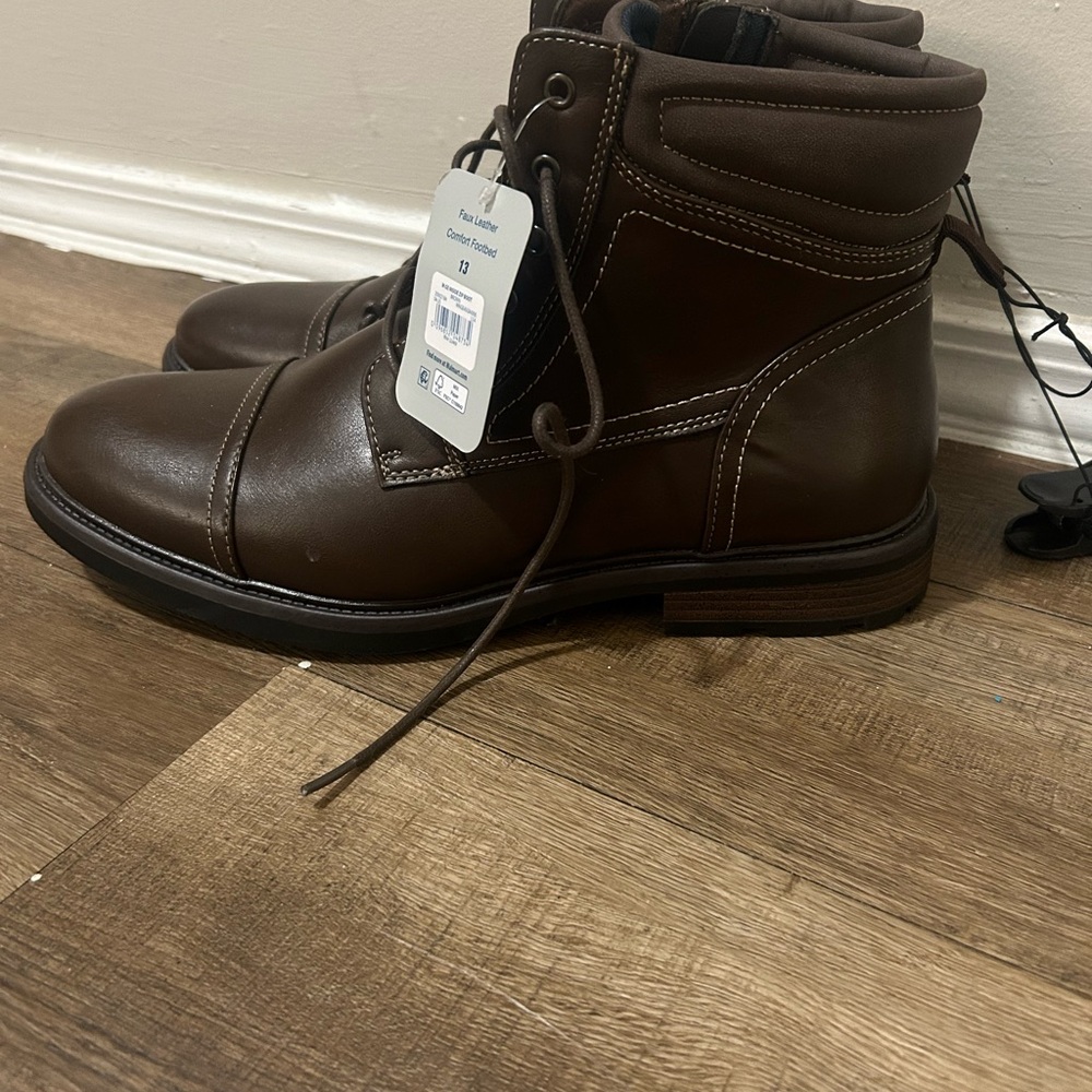 George Men's Dark Brown Lace-Up  Boots